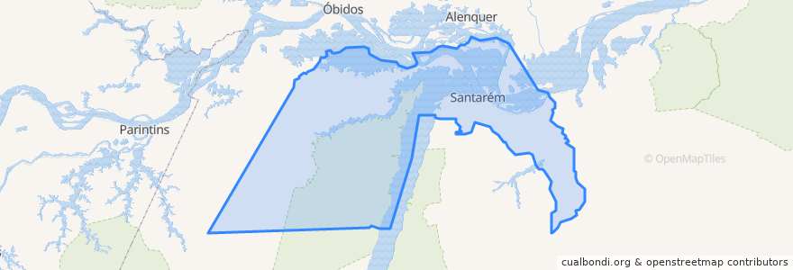 Mapa de ubicacion de Santarém.