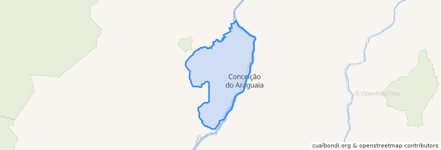 Mapa de ubicacion de Conceição do Araguaia.