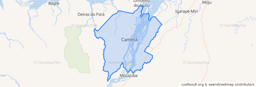 Mapa de ubicacion de Cametá.