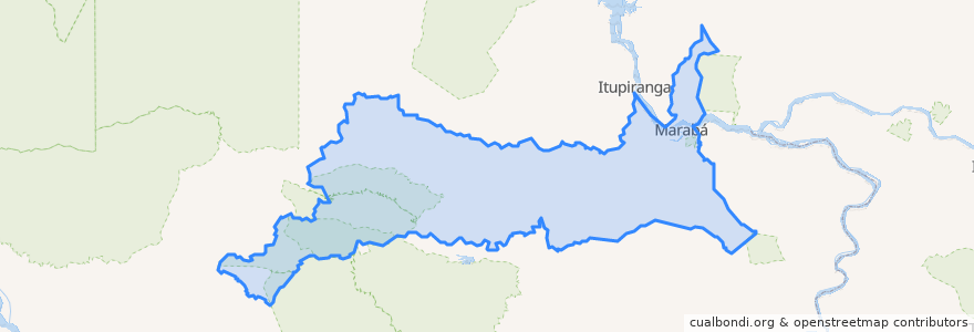 Mapa de ubicacion de Marabá.