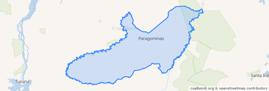 Mapa de ubicacion de Paragominas.