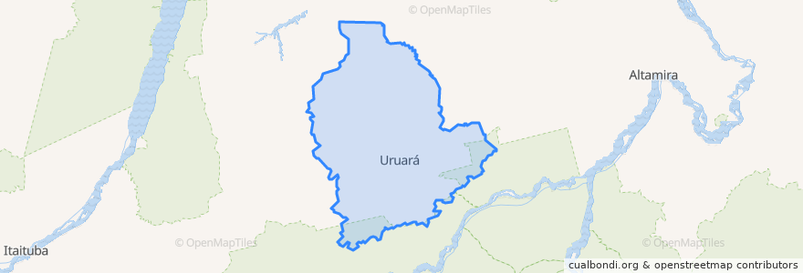 Mapa de ubicacion de Uruará.