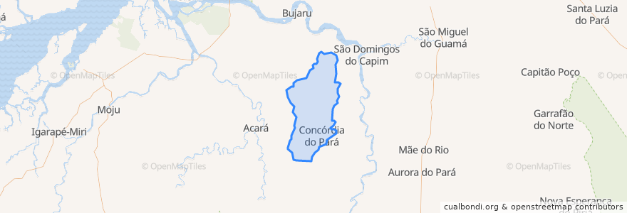 Mapa de ubicacion de Concórdia do Pará.