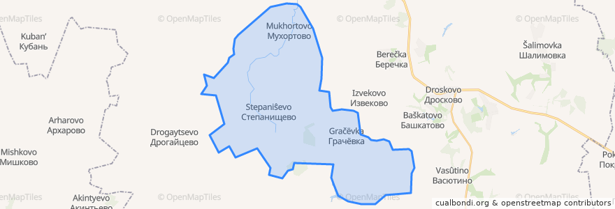 Mapa de ubicacion de Ивановское сельское поселение.