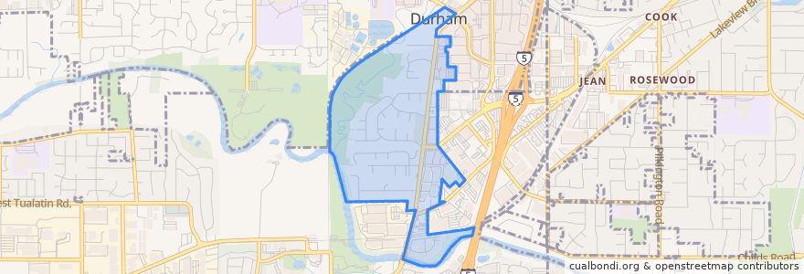 Mapa de ubicacion de Durham.