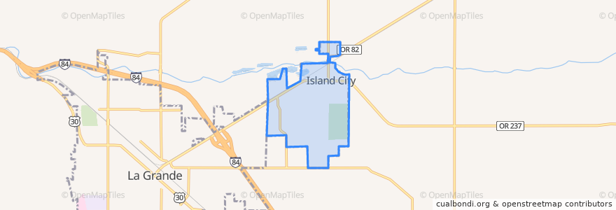Mapa de ubicacion de Island City.
