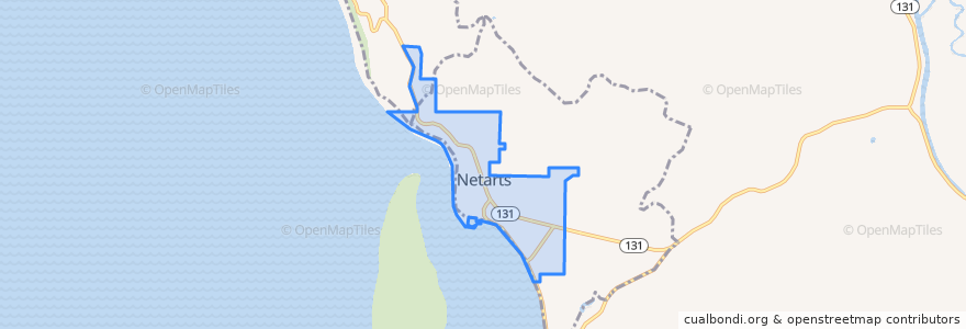 Mapa de ubicacion de Netarts.