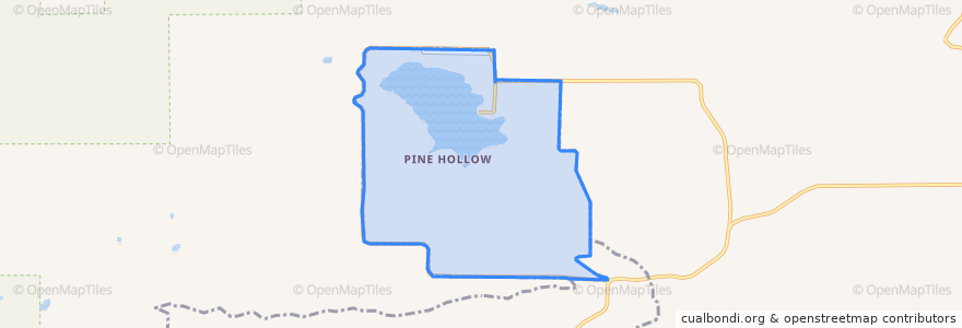 Mapa de ubicacion de Pine Hollow.
