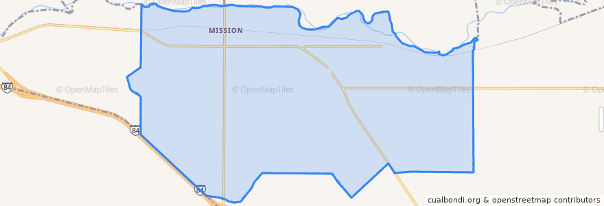 Mapa de ubicacion de Mission.
