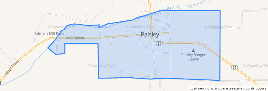 Mapa de ubicacion de Paisley.