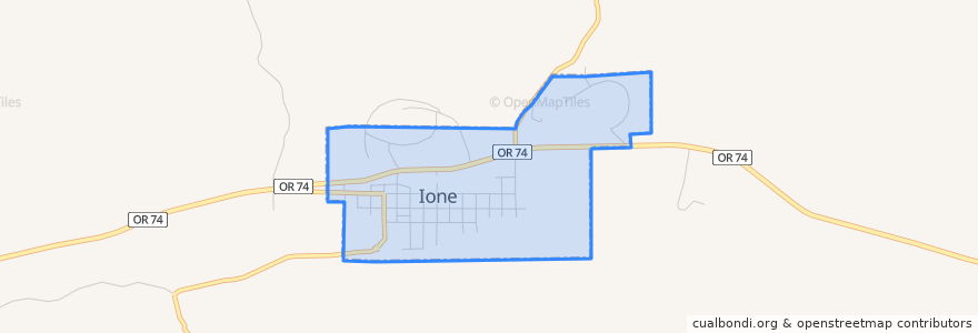 Mapa de ubicacion de Ione.