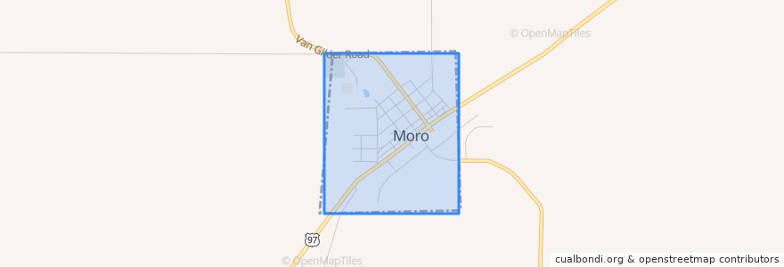Mapa de ubicacion de Moro.