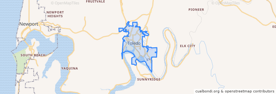 Mapa de ubicacion de Toledo.