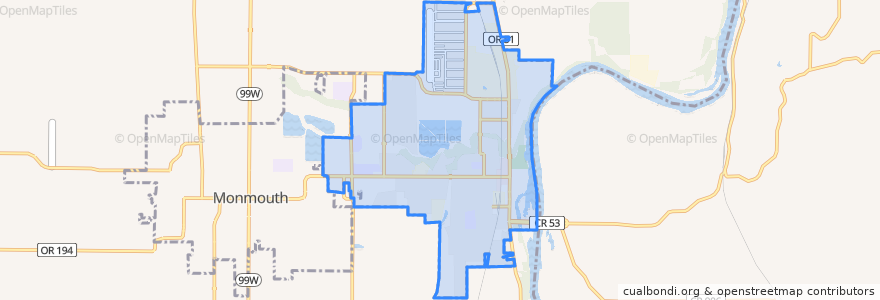 Mapa de ubicacion de Independence.