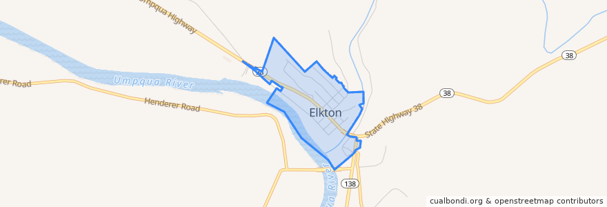 Mapa de ubicacion de Elkton.