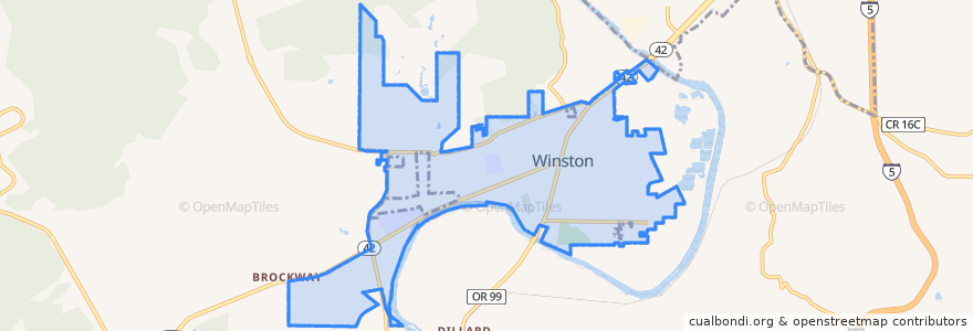 Mapa de ubicacion de Winston.