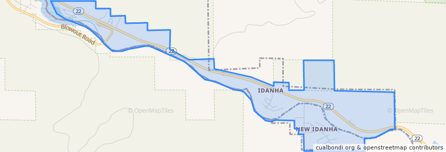 Mapa de ubicacion de Idanha.