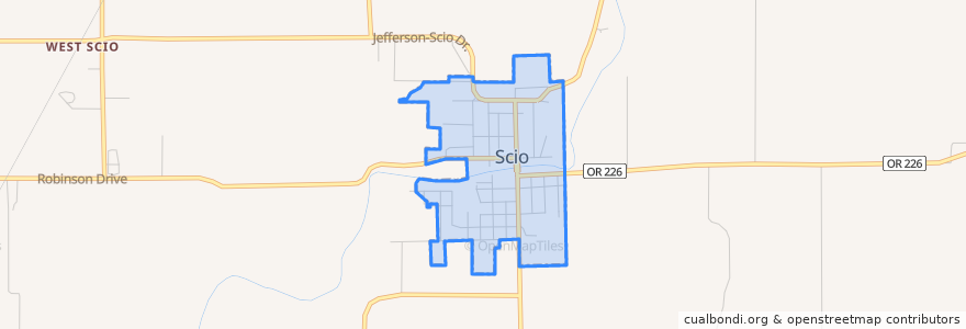 Mapa de ubicacion de Scio.