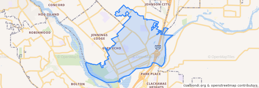 Mapa de ubicacion de Gladstone.