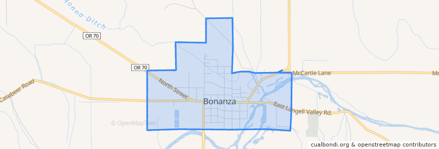 Mapa de ubicacion de Bonanza.