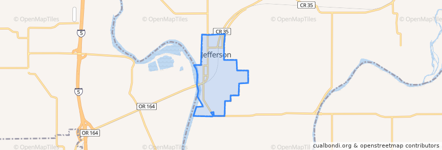 Mapa de ubicacion de Jefferson.