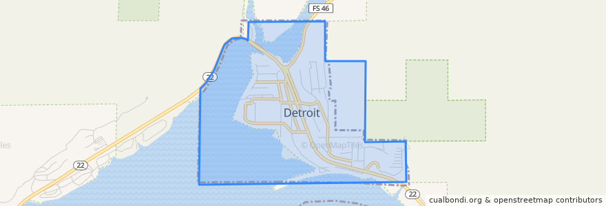 Mapa de ubicacion de Detroit.