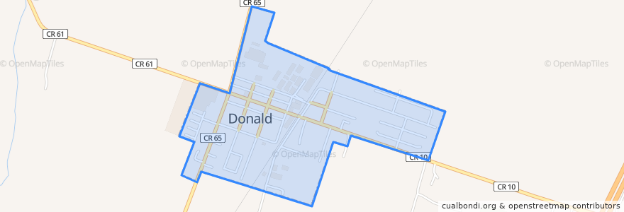 Mapa de ubicacion de Donald.