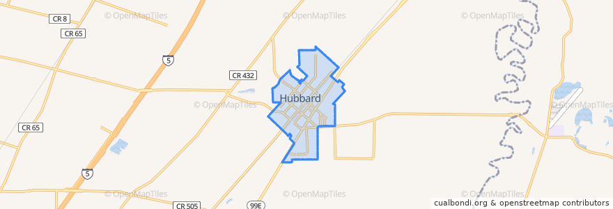 Mapa de ubicacion de Hubbard.