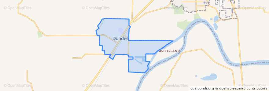 Mapa de ubicacion de Dundee.