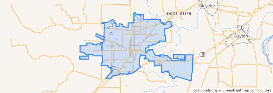 Mapa de ubicacion de McMinnville.