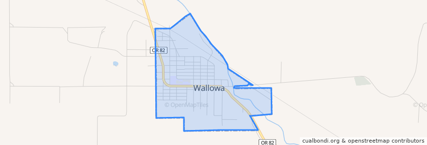 Mapa de ubicacion de Wallowa.