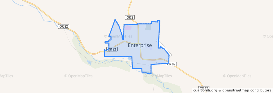 Mapa de ubicacion de Enterprise.