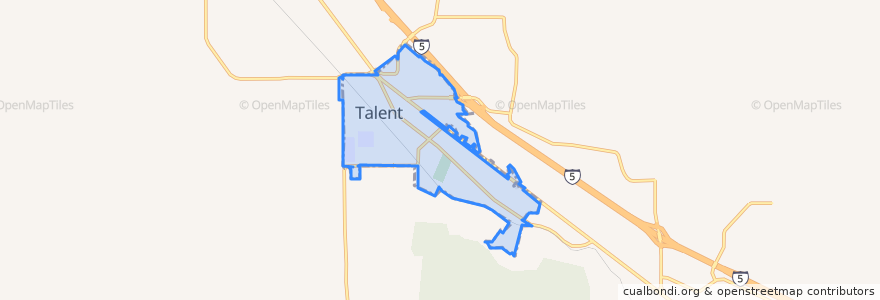 Mapa de ubicacion de Talent.