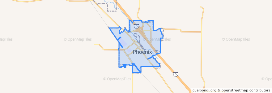 Mapa de ubicacion de Phoenix.
