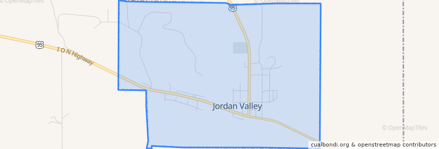 Mapa de ubicacion de Jordan Valley.