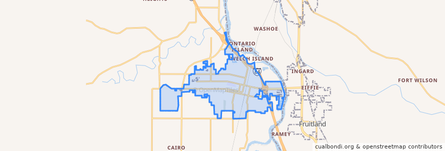 Mapa de ubicacion de Ontario.