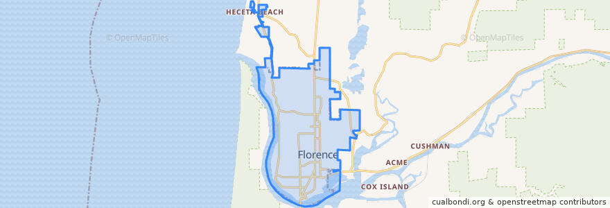 Mapa de ubicacion de Florence.