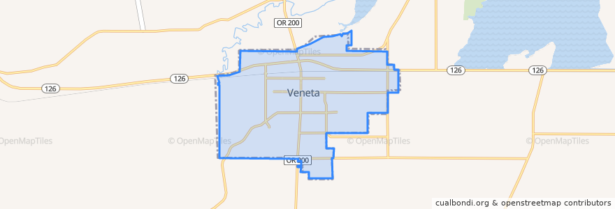 Mapa de ubicacion de Veneta.