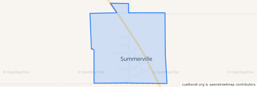 Mapa de ubicacion de Summerville.