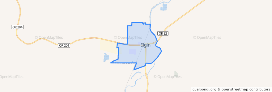 Mapa de ubicacion de Elgin.