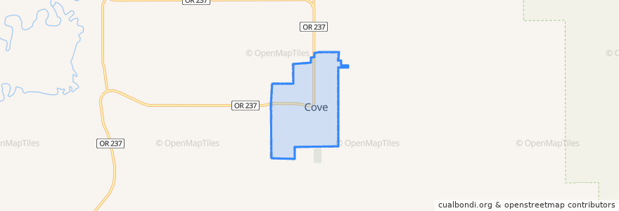Mapa de ubicacion de Cove.