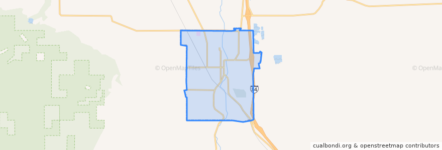 Mapa de ubicacion de Baker City.