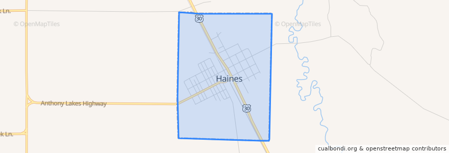 Mapa de ubicacion de Haines.