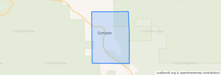 Mapa de ubicacion de Sumpter.