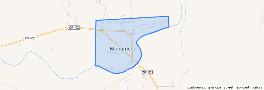 Mapa de ubicacion de Monument.