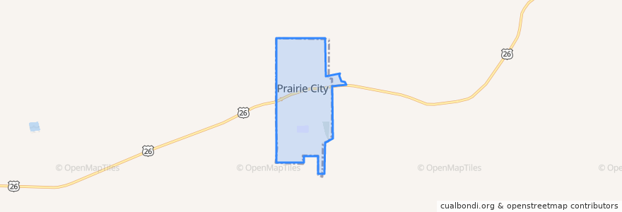 Mapa de ubicacion de Prairie City.