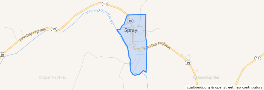 Mapa de ubicacion de Spray.