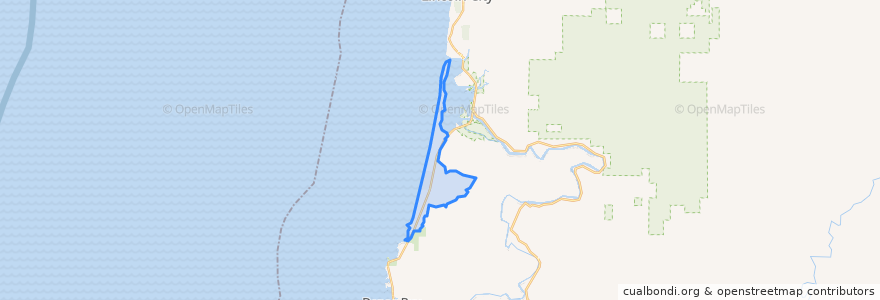 Mapa de ubicacion de Lincoln Beach.