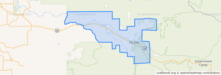 Mapa de ubicacion de The Villages at Mount Hood.