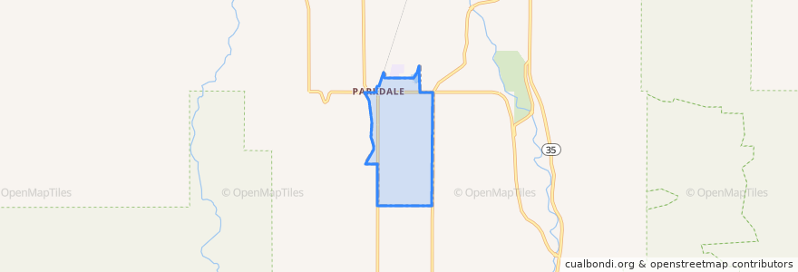 Mapa de ubicacion de Parkdale.